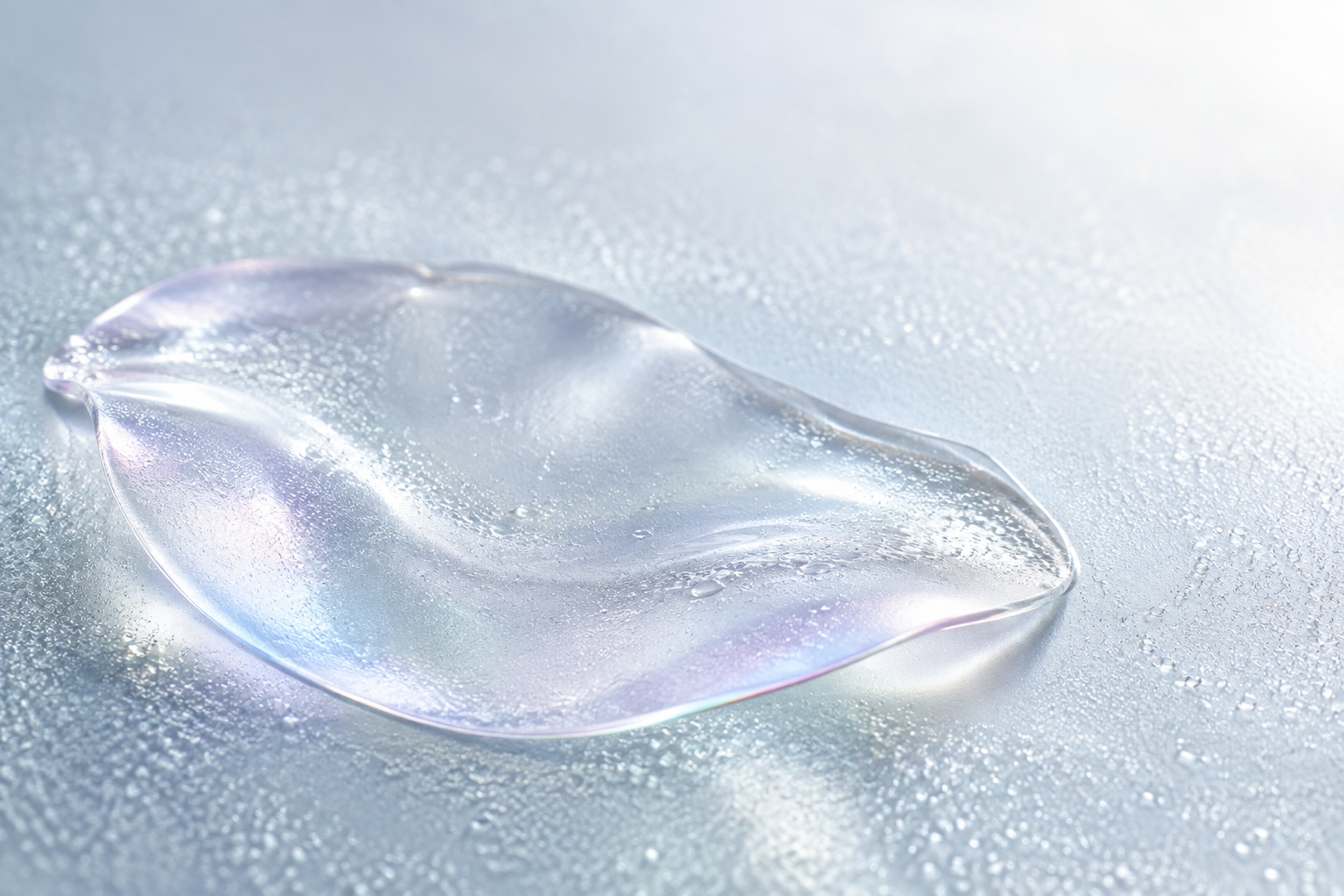 Translucent hydrogel on frosted glass